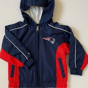 New England Patriots Jacket Size 2T Reebok 24 Months Lined Full Zip Football EUC